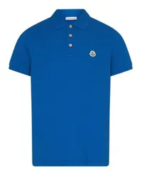 Moncler Kurzarm-Poloshirt mit Logo Blue