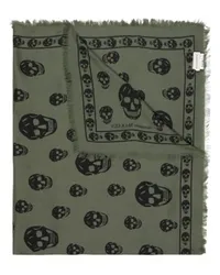 Alexander McQueen Schal Skull Green