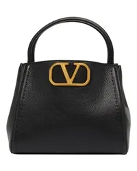 Valentino Garavani Mittelgroße Tasche mit doppeltem Griff Valentino Garavani Alltime Black