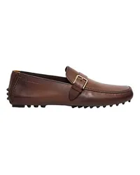 Santoni Mokassins Driver Brown