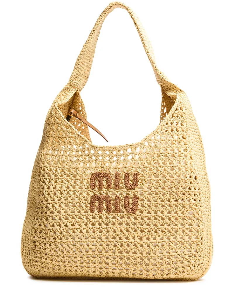 Miu Miu Hobo-Tasche aus Raffia 
