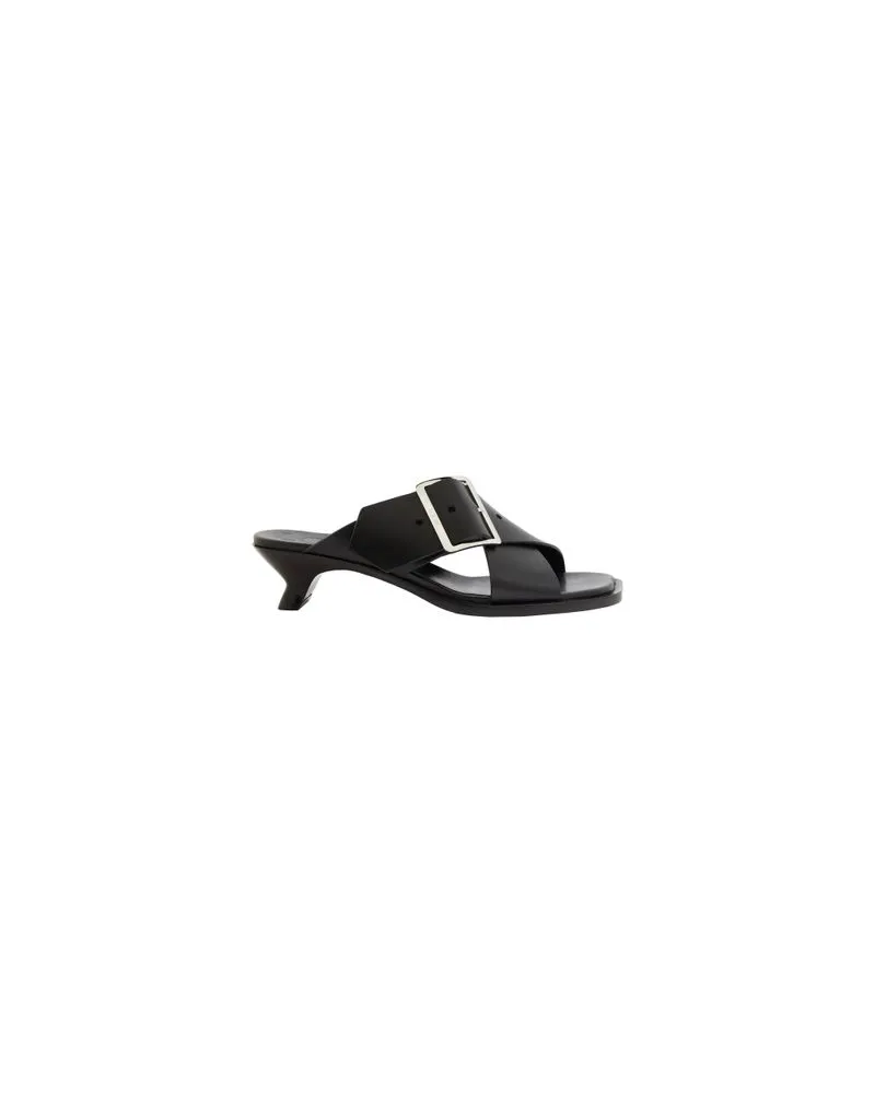 Loewe Sandalen aus pflanzlich gegerbtem Leder mit Absatz Black