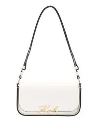 Karl Lagerfeld Zweiweg-Crossbody-Tasche mit K/Signatur White