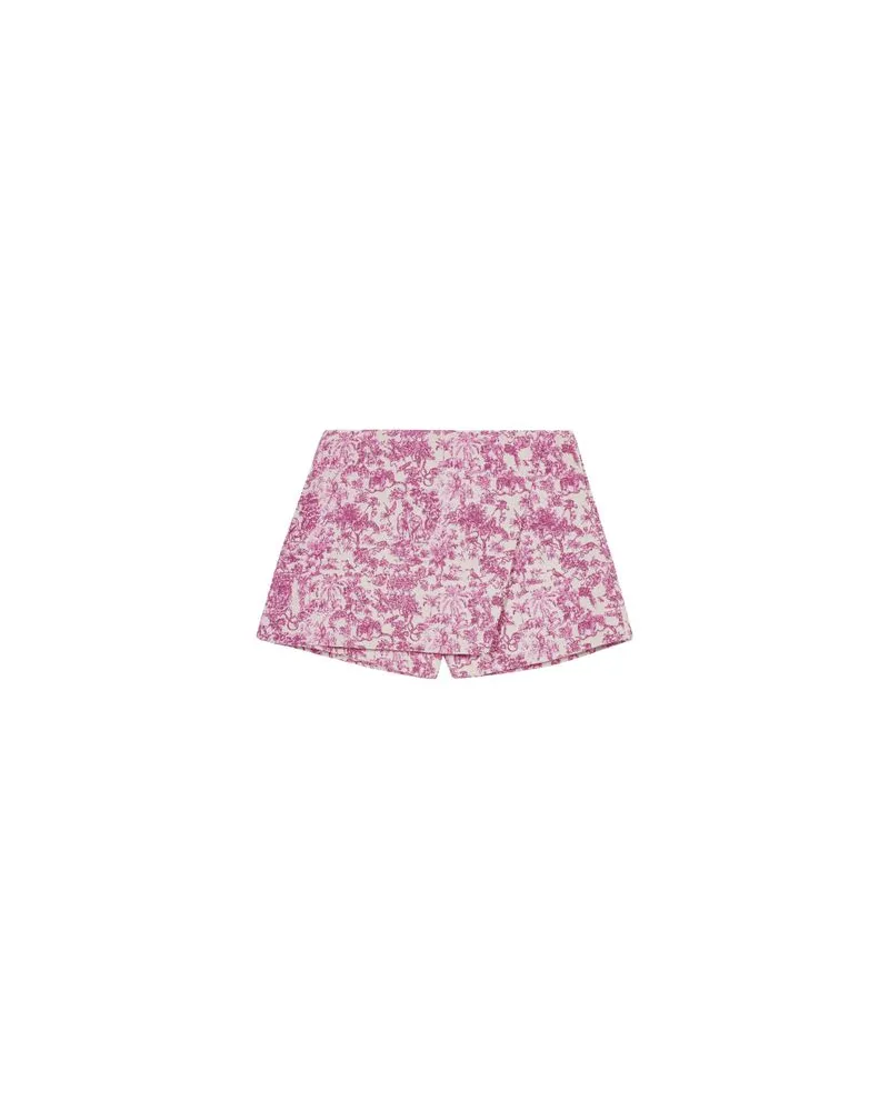 Maje Trompe-l'Å’il-Shorts Toile de Jouy Pink