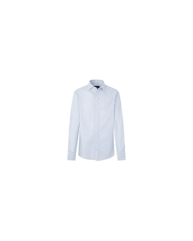 Hackett Hemd mit Melange-Streifen White