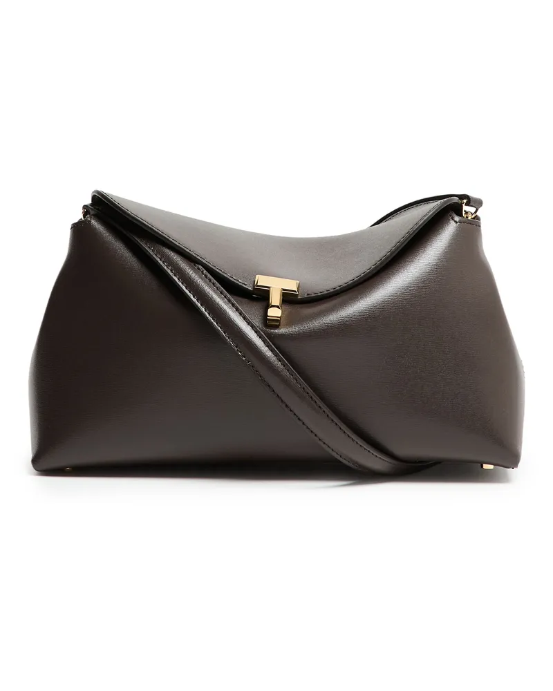 Totême Clutch T-Lock aus Leder 