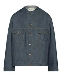 Maison Margiela Collarless denim jacket Blue