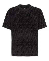 Fendi T-shirt Aus Pikee Black