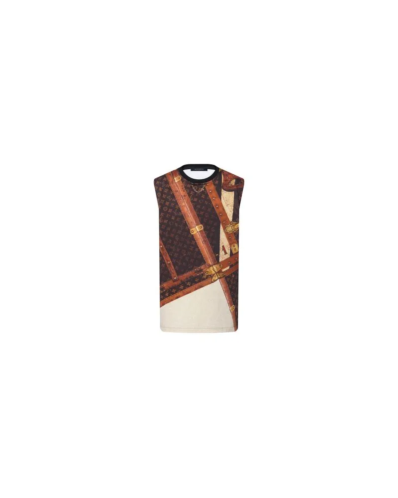 Louis Vuitton Sleeveless LV Trunk T-Shirt Brown