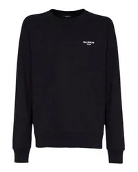 Balmain Beflocktes Sweatshirt Balmain Paris Black