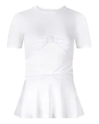 Nina Ricci Peplum-T-Shirt ndetail White