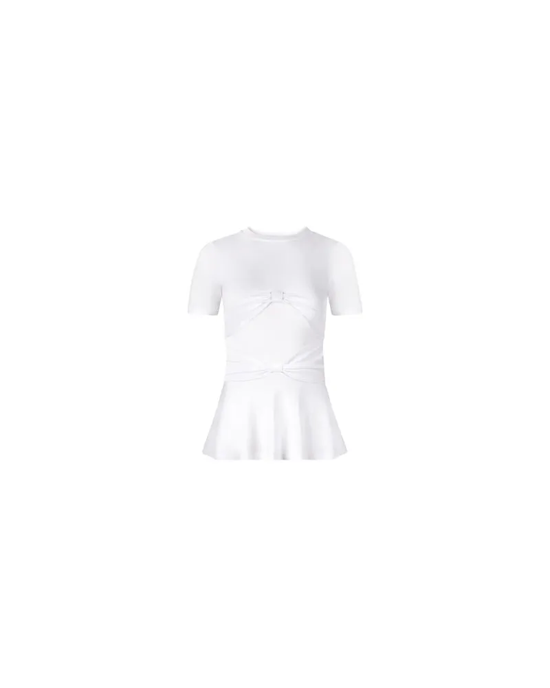 Nina Ricci Peplum-T-Shirt ndetail White