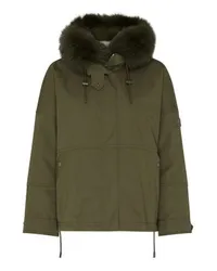 Yves Salomon Boxy-Parka Green