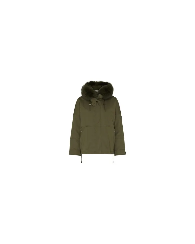 Yves Salomon Boxy-Parka Green