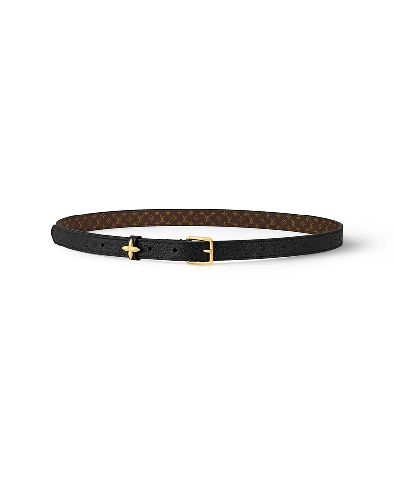 Louis Vuitton LV Flowergram Ardillon Gürtel 18 mm Black