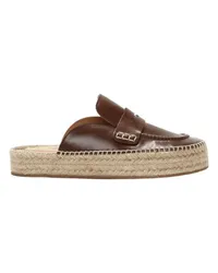 J.W.Anderson Leder-Espadrilles Brown