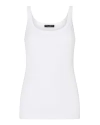 Dolce & Gabbana Feingeripptes Unterhemd White