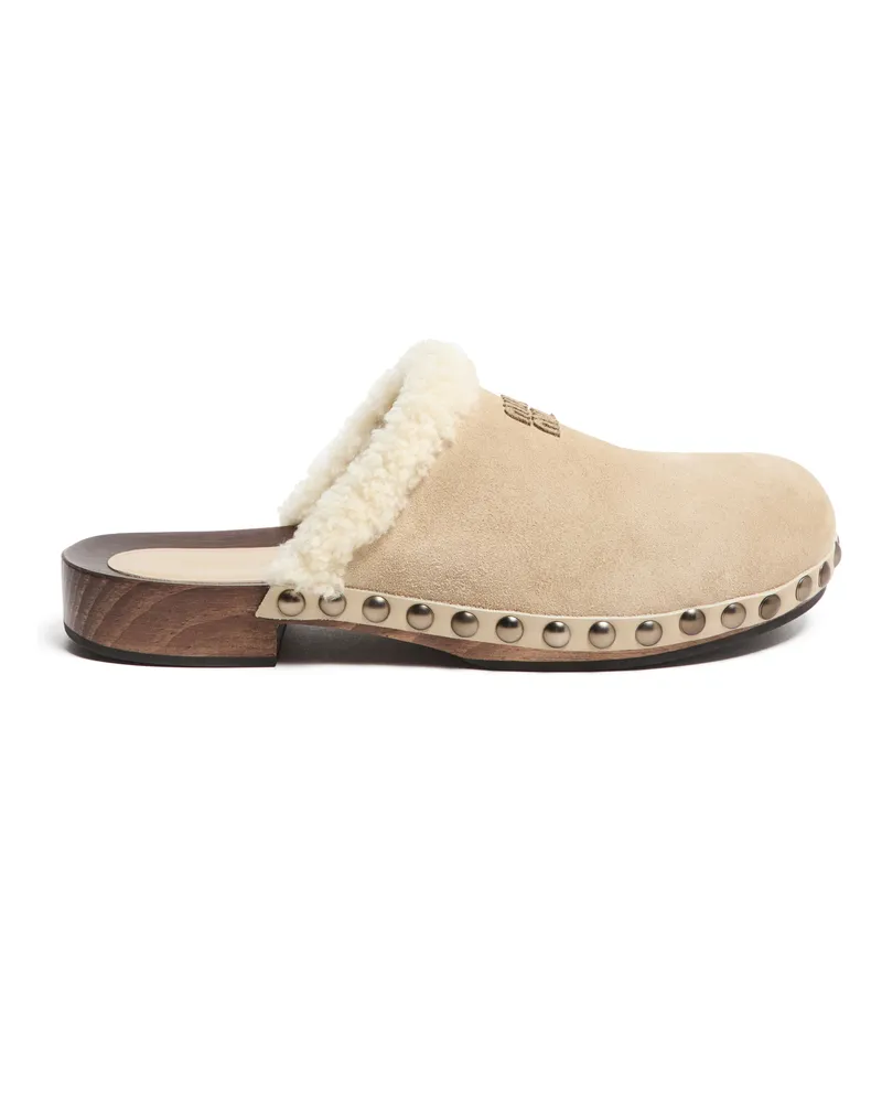 Miu Miu Sabots aus Shearling 