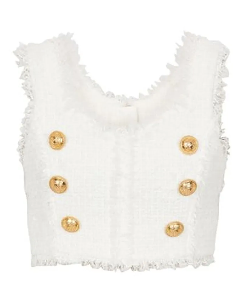 Balmain Kurzes Top White