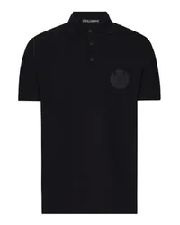 Dolce & Gabbana Poloshirt mit DG-Logo-Stickerei Black