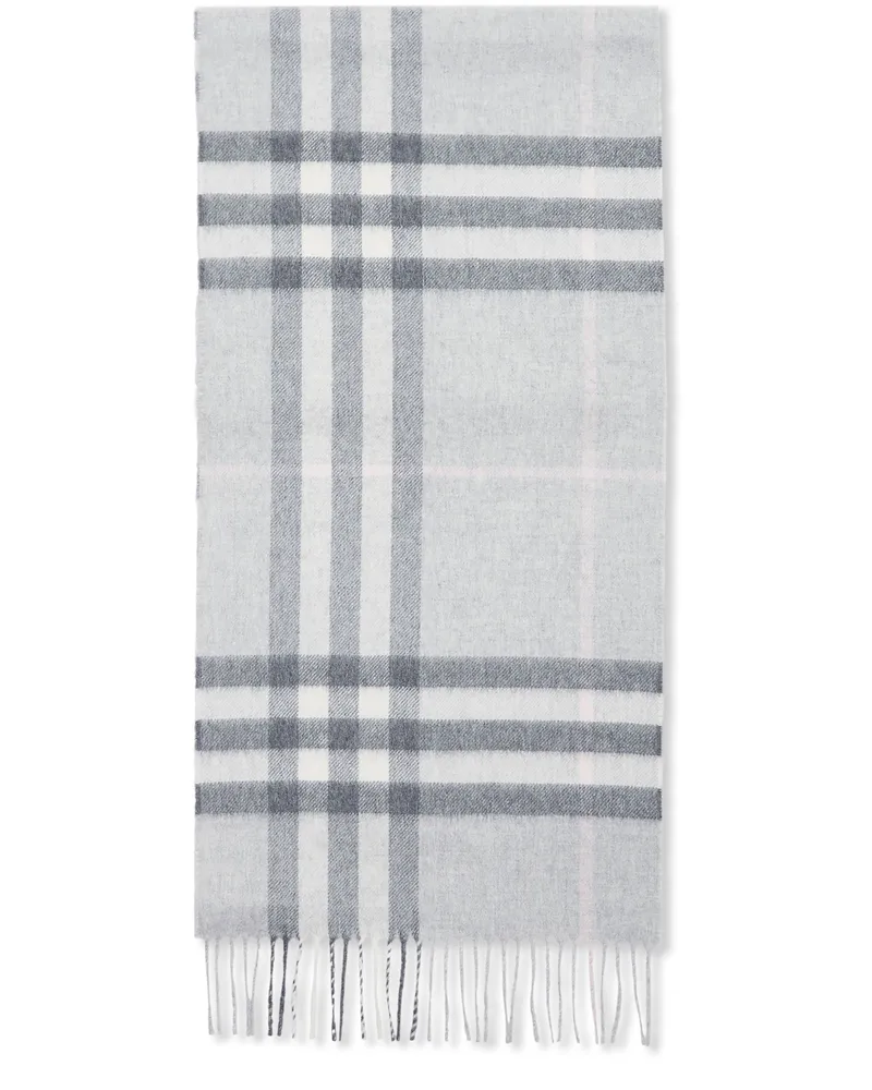 Burberry Schal aus Kaschmir mit Check-Karomuster Grey