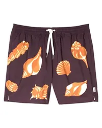 Sandro Badeshorts Muschelmuster Brown