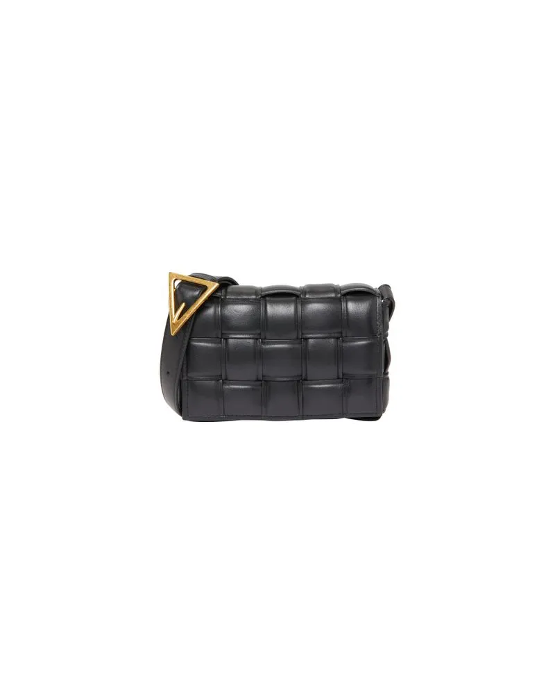 Bottega Veneta Kleine Gepolsterte Tasche Cassette Black