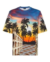 Fendi T-Shirt in Regular Fit mit Rundhalsausschnitt Multicolor