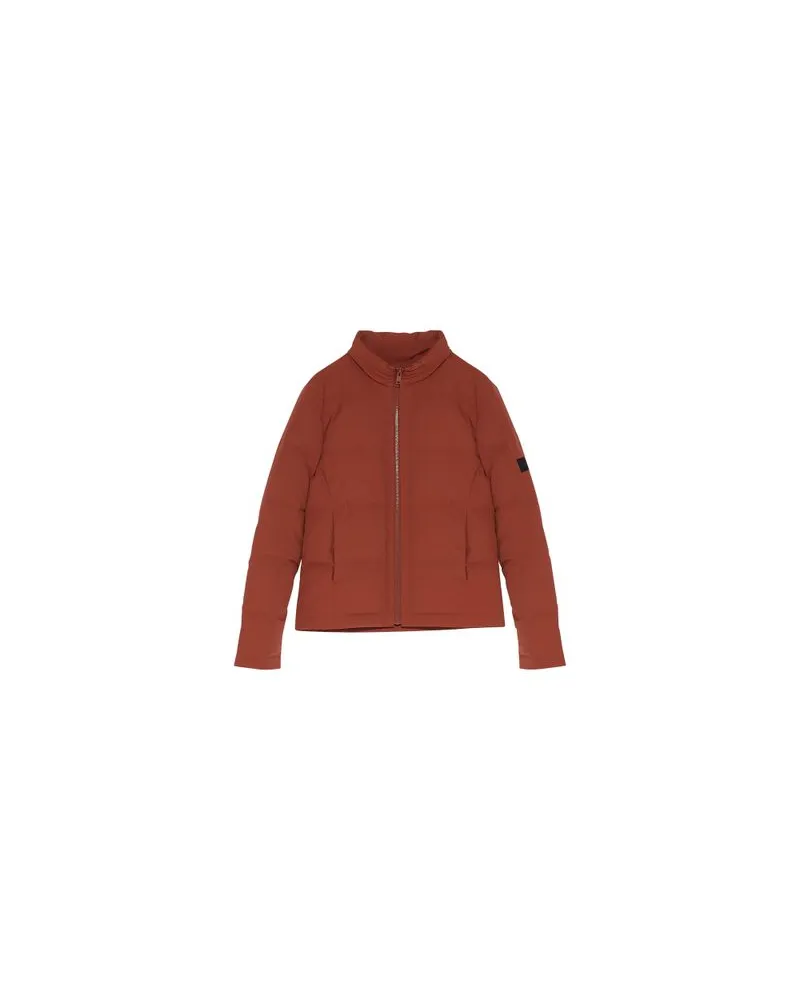 Yves Salomon Taillierte Daunenjacke Burgundy