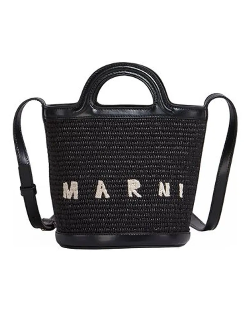 Marni Kleine Bucket Bag Tropicalia Black