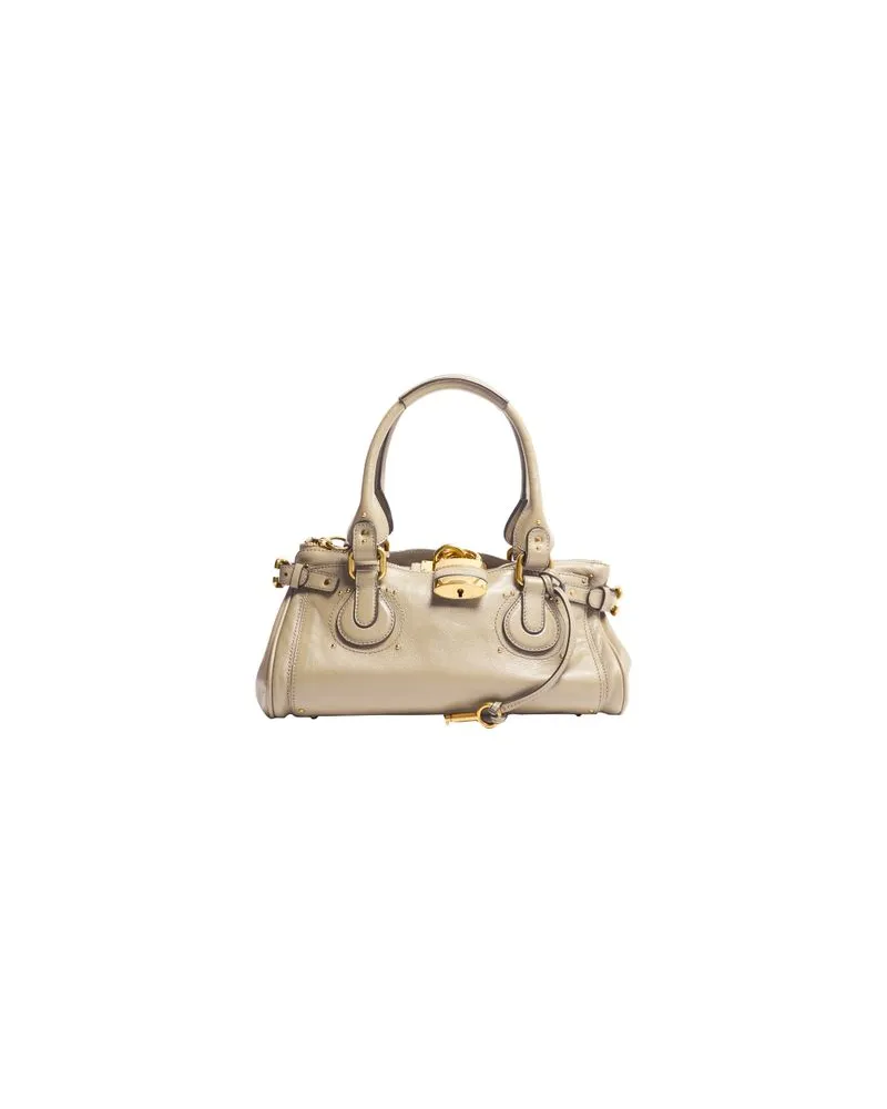 Chloé Schultertasche Paddington Off-white