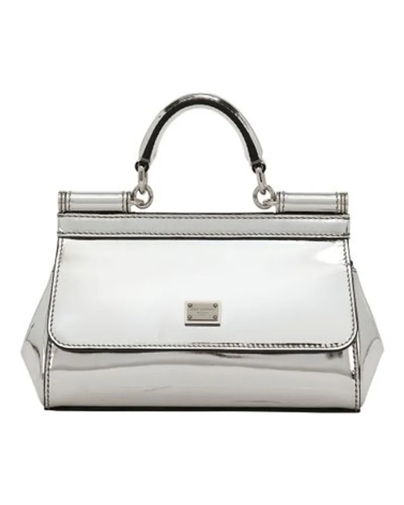 Dolce & Gabbana Kleine Handtasche Sicily Silver