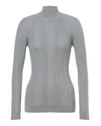 Alberta Ferretti Gerippter Sweater Grey