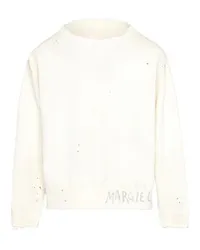 Maison Margiela Sweatshirt mit handgeschriebenem Logo White