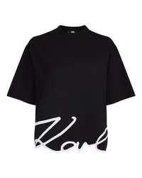 Karl Lagerfeld T-Shirt mit Karl-Signatur am Saum Black