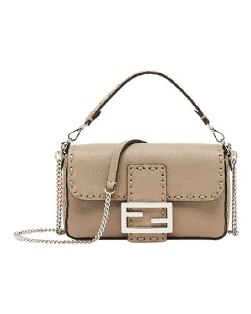 Fendi Baguette Mini Tasche Grey