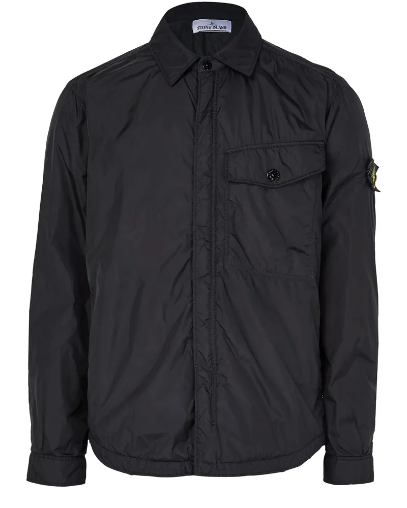 Stone Island Jacke mit Logoaufnäher 
