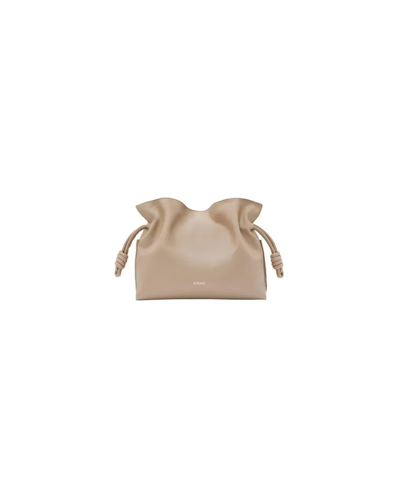 Loewe Gepunktete kleine Tasche Puzzle Beige