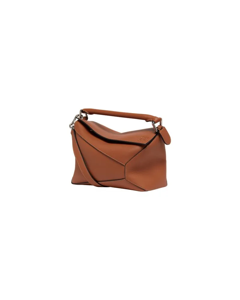 Loewe Gepunktete kleine Tasche Puzzle Beige
