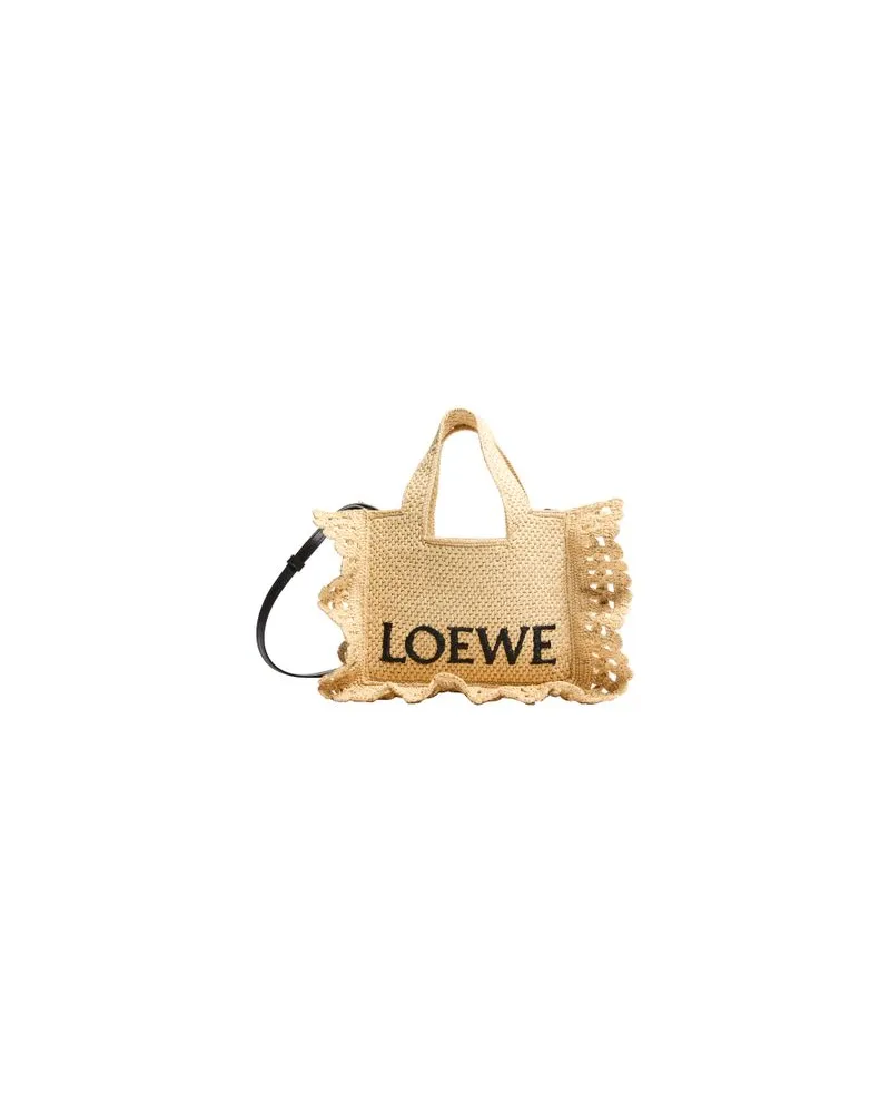 Loewe Gepunktete kleine Tasche Puzzle Beige