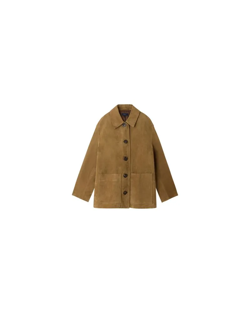 Moncler Lange Daunenjacke  Verone Beige