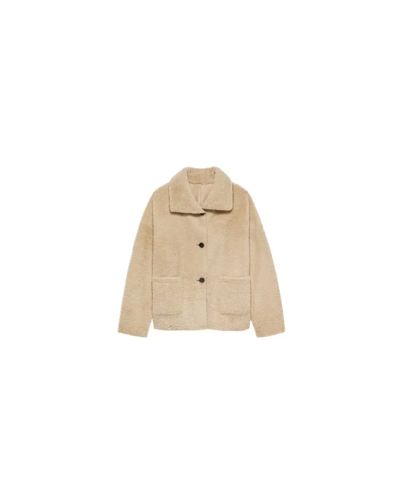 Moncler Lange Daunenjacke  Verone Beige