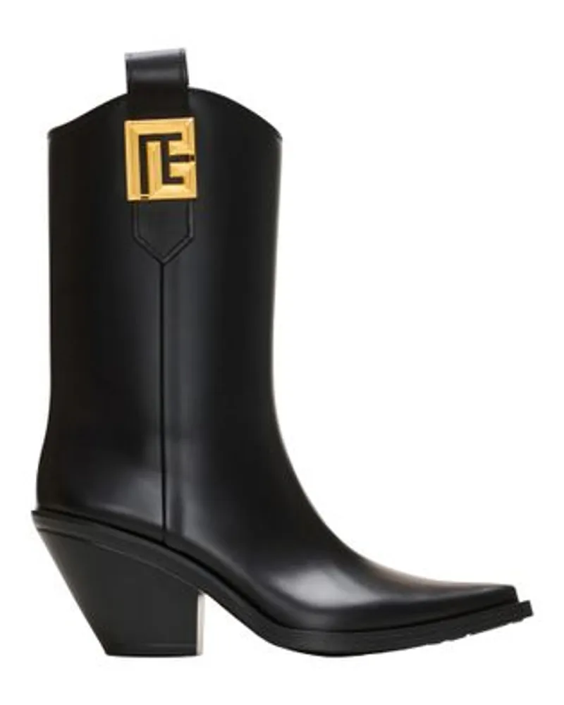 Balmain Stiefeletten im Cowboy-Stil Black