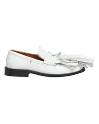 Marni Bambi Leder-Loafers mit großen Quasten White