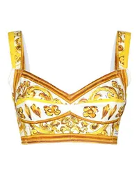 Dolce & Gabbana Majolika-Korsett-Crop-Top Multicolor