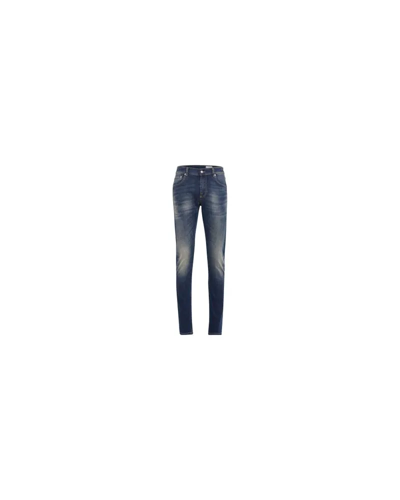 Alexander McQueen Jeans Graffiti Blue