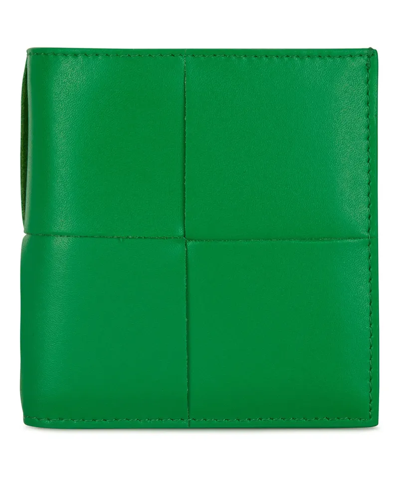 Bottega Veneta Dünne Brieftasche mit zwei Klappfächern Green