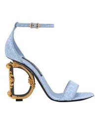 Dolce & Gabbana Bouclé-Sandalen mit Barock-Detail Blue