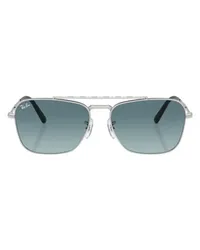 Ray Ban Eckige Sonnenbrille New Caravan Silver