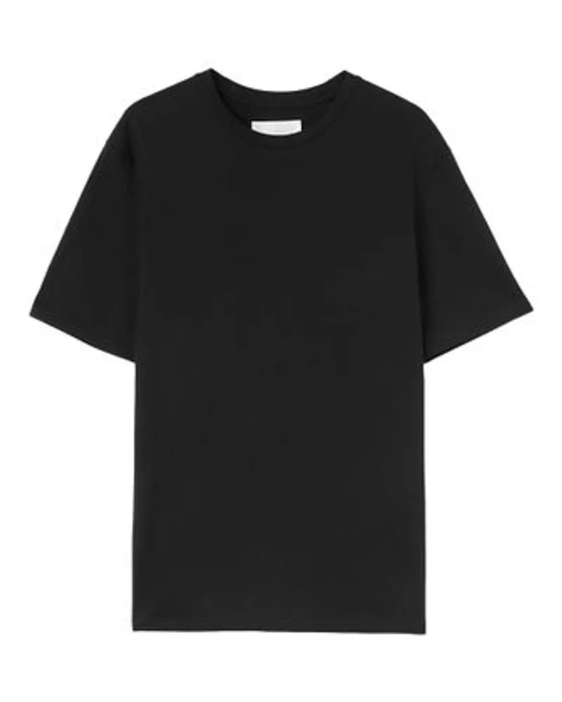 Jil Sander Shirt mit Rundhalsausschnitt Black